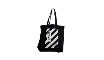 BLACK STRIPES TOTE BAG